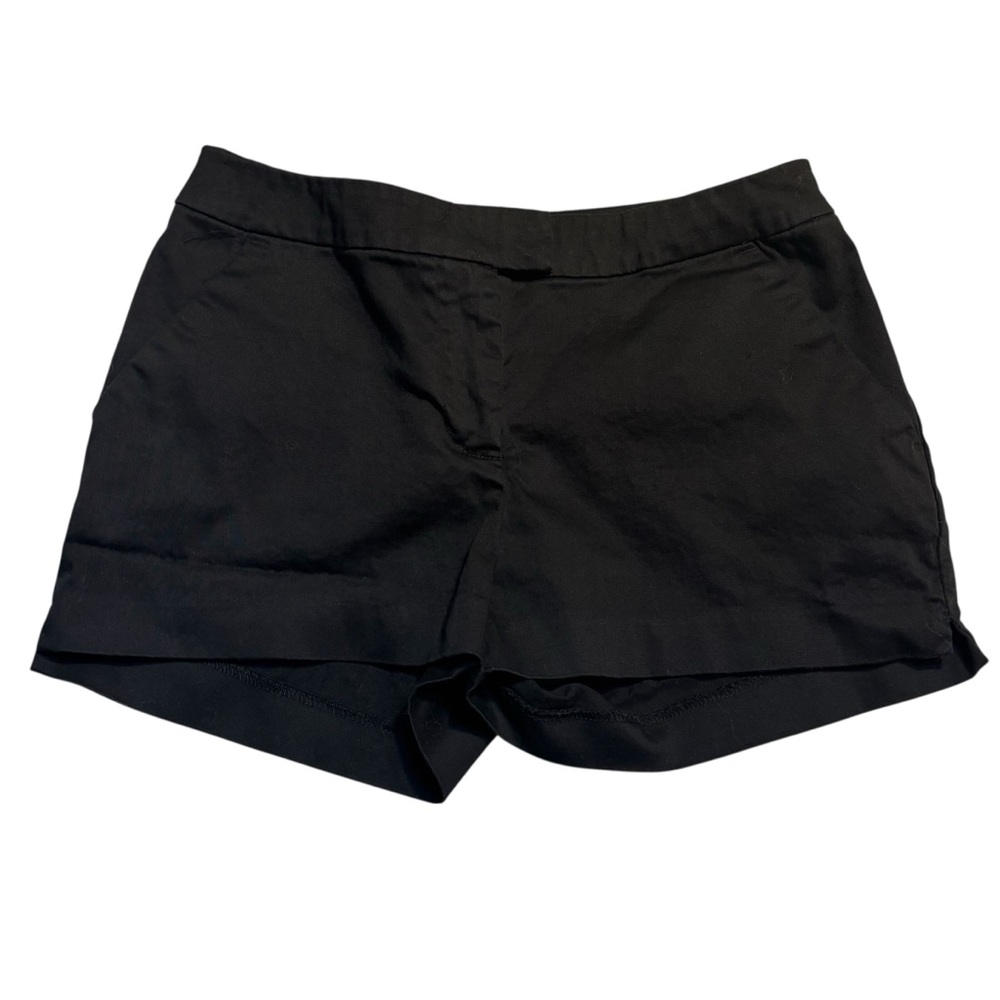 H&M Shorts Size 2 Black High-Waist Short Shorts Side Pockets Flat Front Cotton